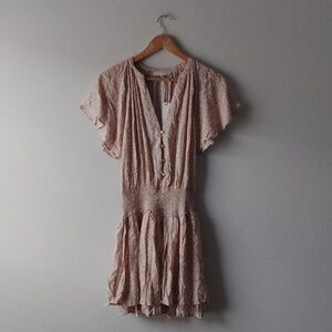 Olivaceous Bohemian Short Sleeve Dress